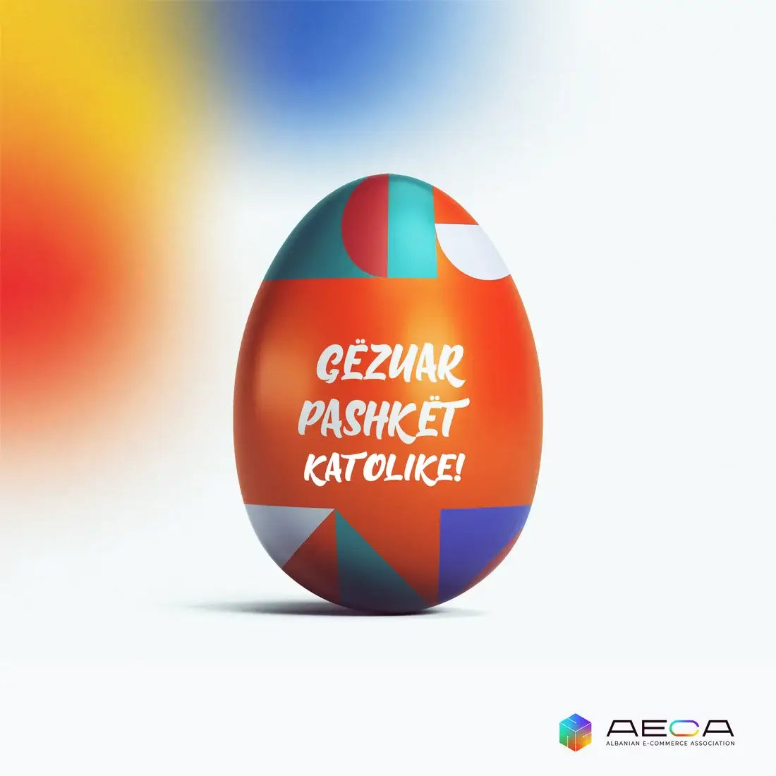 AECA Easter greeting social design