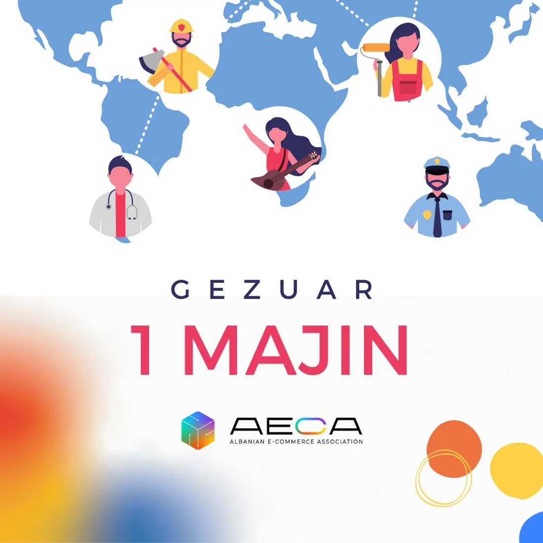 AECA Labour Day greeting social design