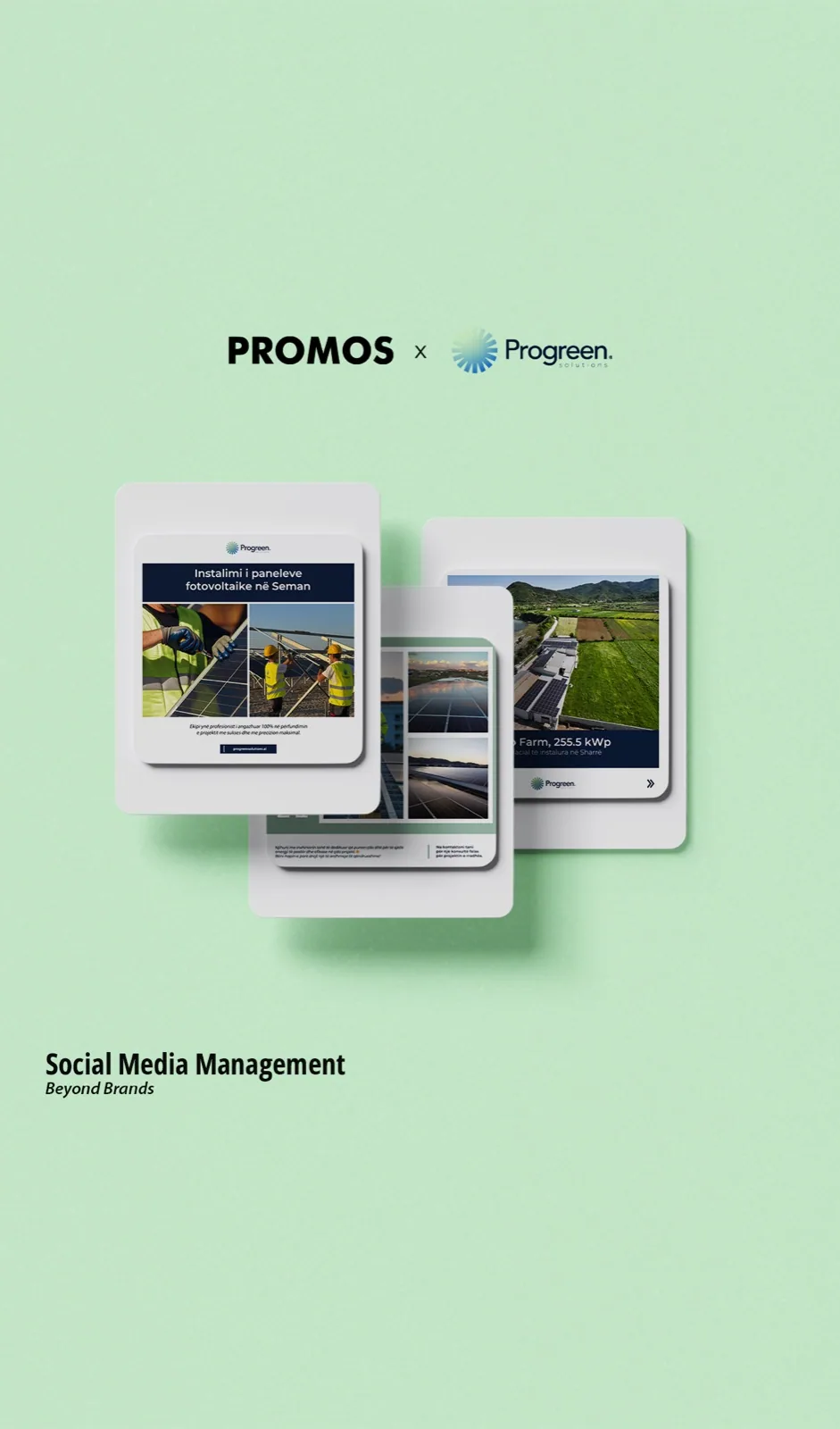 Progreen branded social media layouts